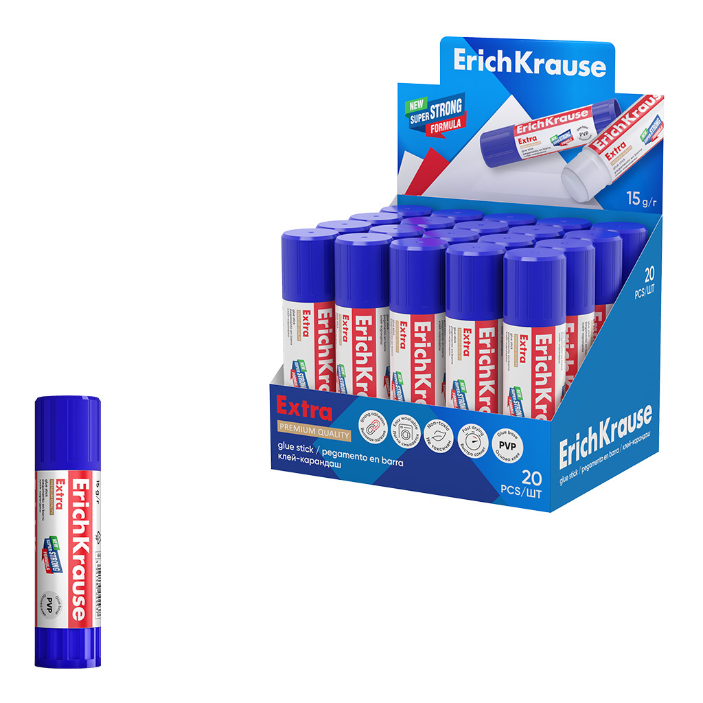Клей-карандаш "Erich Krause" 15гр Extra 4443 (20)