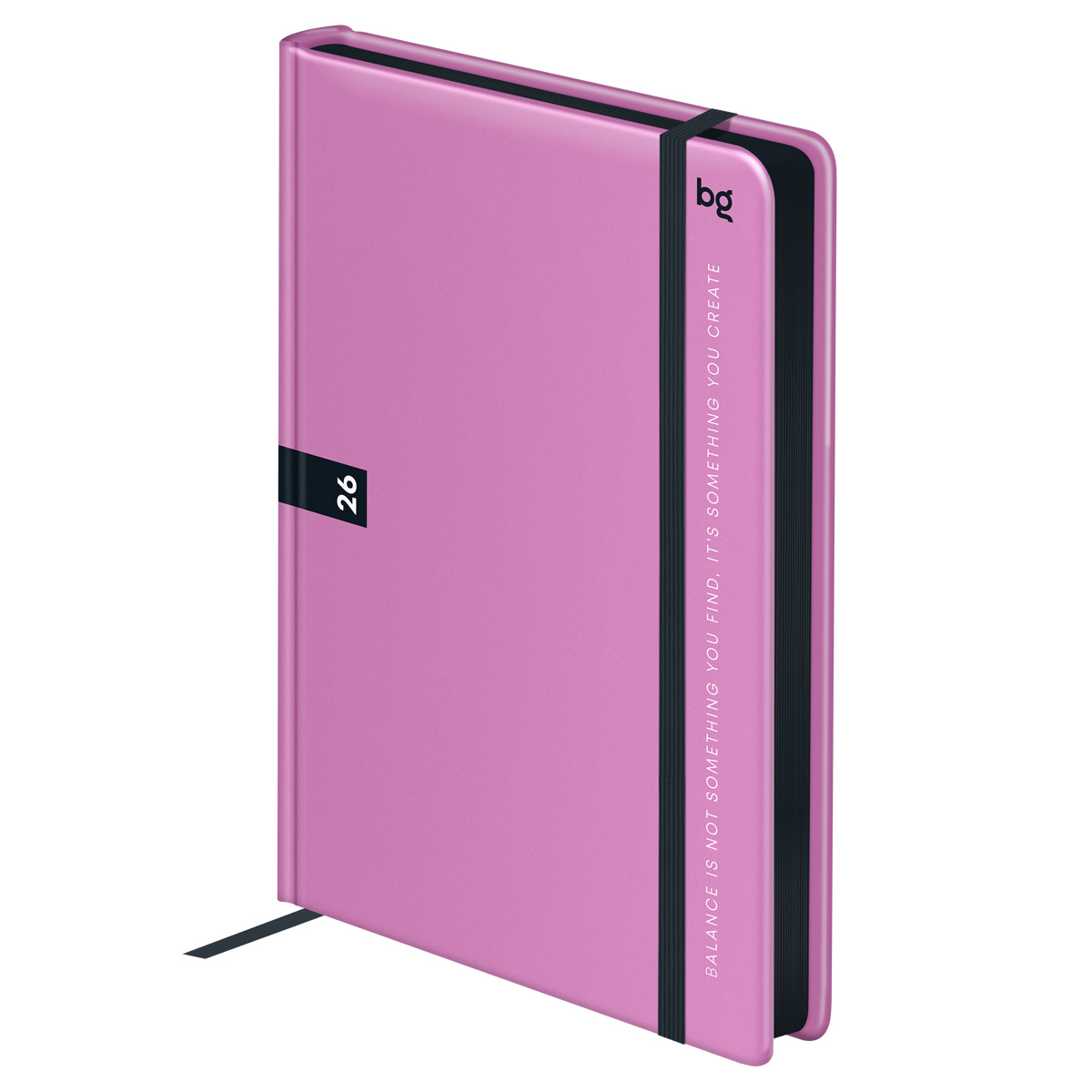 Ежедневник 2026г. А5 BG "Monochrome. Mulberry" розовый, soft touch., DdА5_09619