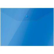 Папка - конверт на кноп. А4 150мкм "OfficeSpace" синяя 220897 (50)