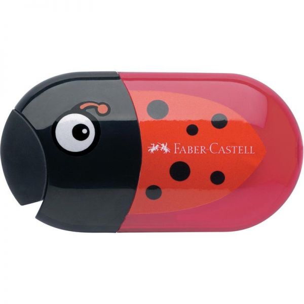 Точилка Faber-Castell Ladybug, 2 отв.+контейнер 1279089