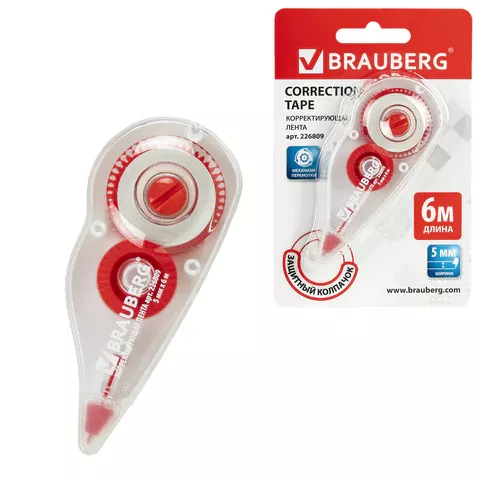 Корректирующая лента "BRAUBERG" 5мм*6м 226809 (12)