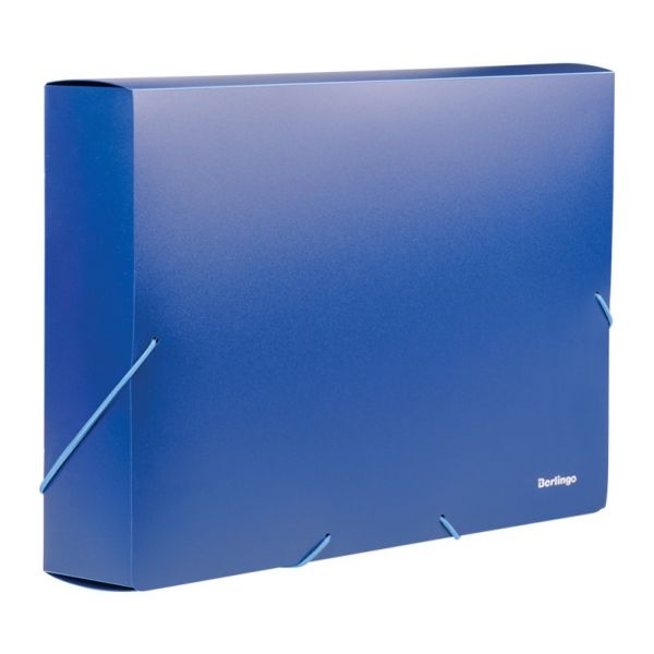 Папка-короб на резинке Berlingo А4, 50мм, 700мкм, синяя АВ5002