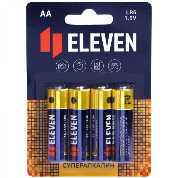 Батарейка Eleven LR6 SUPER 4шт. 301756