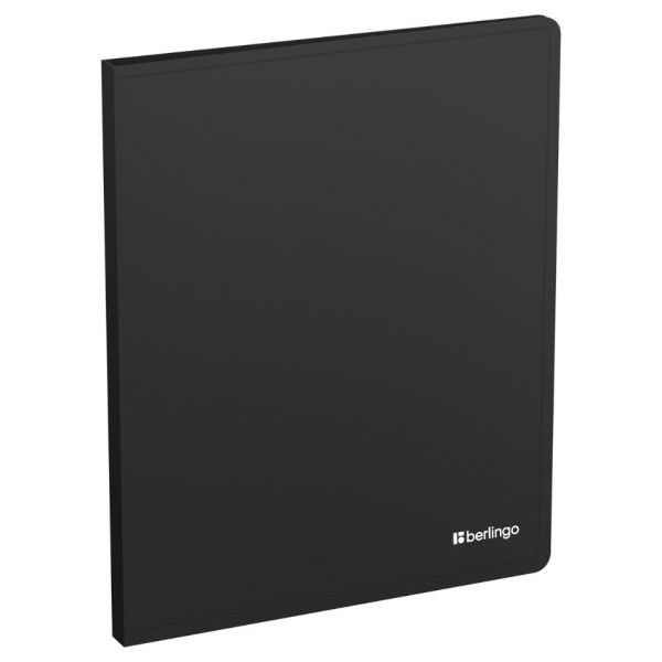 Папка с зажимом Berlingo "Soft Touch", 17мм, 700мкм, черная, с внутр. карманом FSc_A4980
