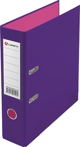 Папка-регистратор 75мм "LAMARK 900" Фиолет/розовый двухсторон.покрытие, метал.окантовка/карман (30)