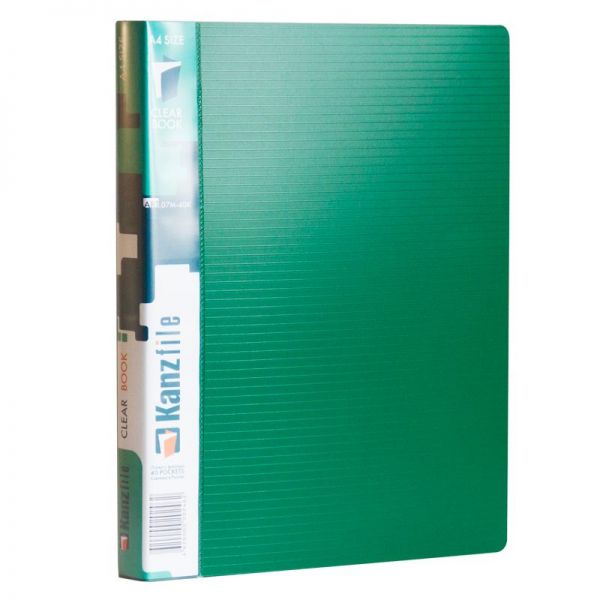 Папка файл 30 карм "Clear Book" 20мм Зеленая 07М-30К (1/25)