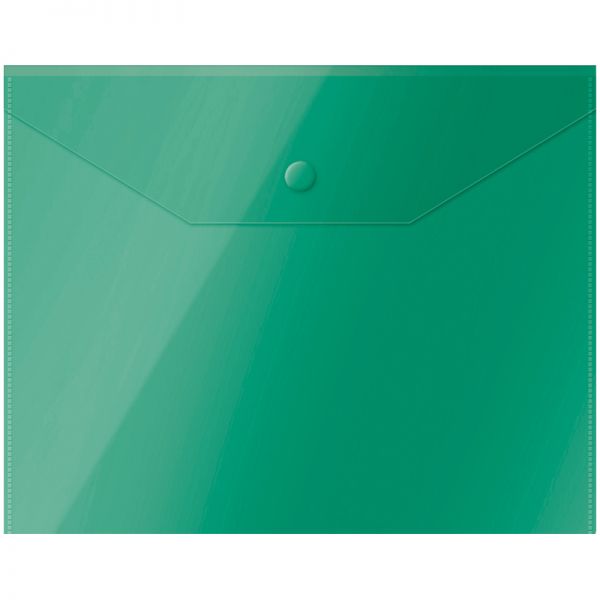 Папка - конверт на кноп. А5 150мкм "OfficeSpace" зеленая 267529 (30/100)