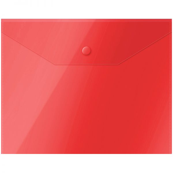 Папка - конверт на кноп. А5 150мкм "OfficeSpace" красная 267530 (30/100)