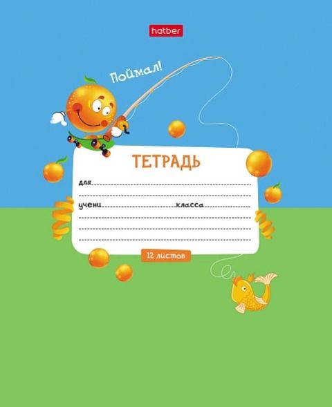 Тетрадь 12 л клетка "Экстремальный апельсинчик" 5 дизайнов 12Т5В1 (10/140)