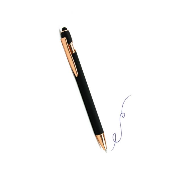 Ручка шариковая автомат.BEIFA синяя 0,7мм.,+стилус А3011-27-1 (50)