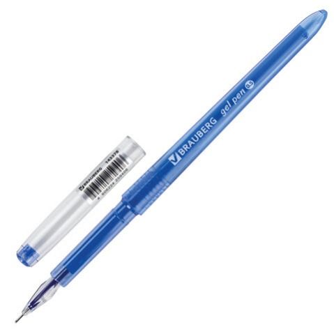 Ручка гелевая "BRAUBERG" DIAMOND 0,5мм Синяя 143378 (12)