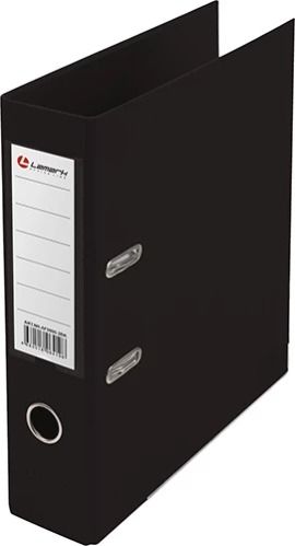 Папка-регистратор 75мм "LAMARK 900" Черный/Черный двухсторон.покрытие, метал.окантовка/карман (30)