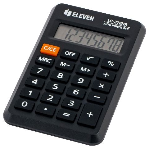 Калькулятор карманный Eleven LC-310NR (69x114мм), 8 разрядов, 339230