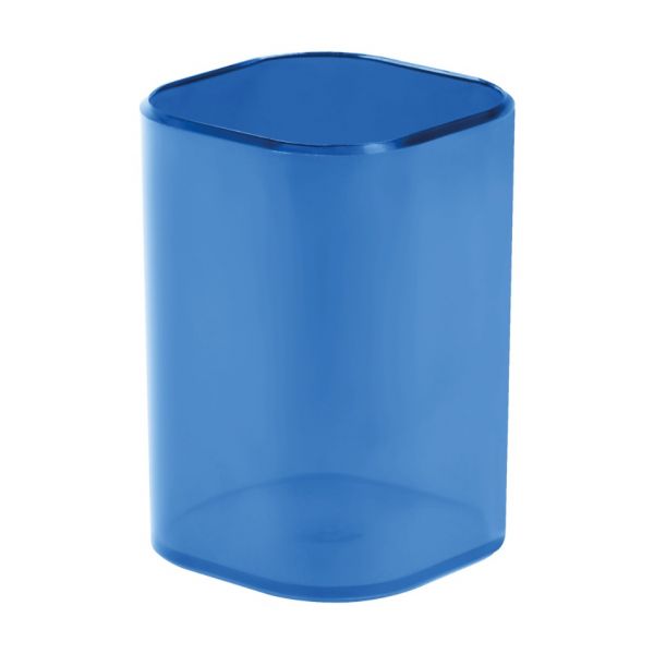 Подставка-стакан СТАММ "Фаворит", квадратная, тонированная синяя ПС-30580 (12)