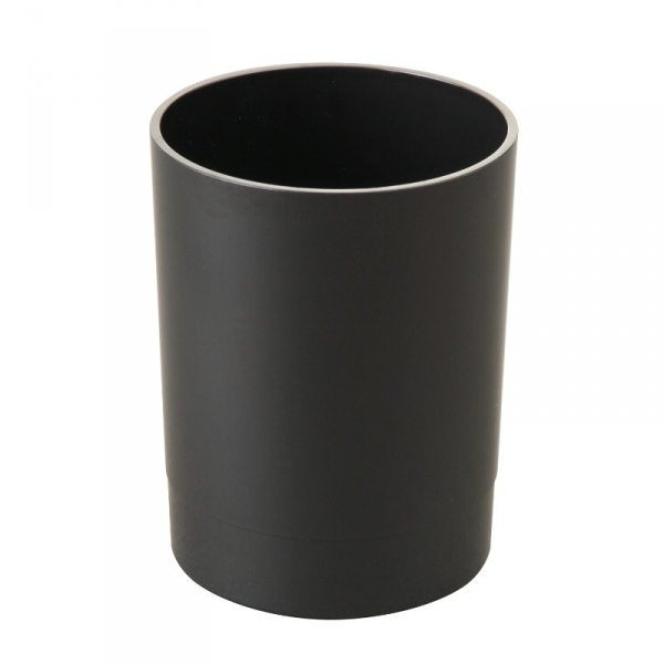 Подставка-стакан СТАММ "Офис", пластик, круглый, черный ОФ777 (24)