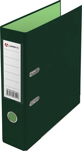Папка-регистратор 75мм "LAMARK 900" Зеленый/св.зеленый двухстор.покрытие, метал.окантов/карман (30)