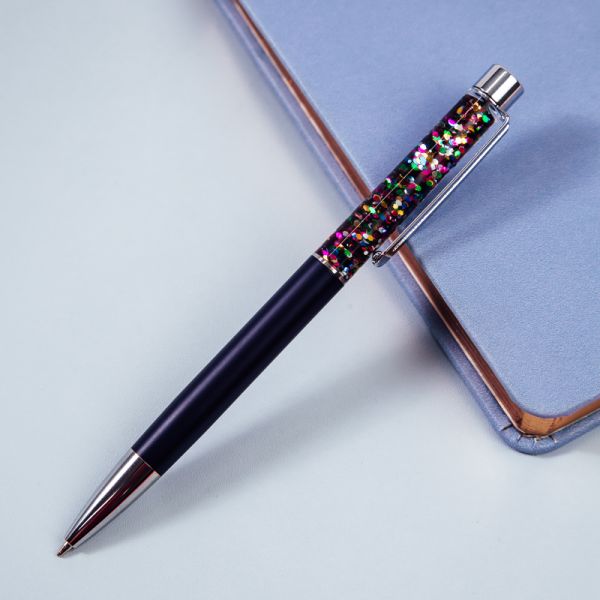 Ручка шариковая автоматическая MESHU "Black sand" синяя, MS_94147