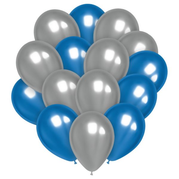 Воздушные шары, 25шт., М12/30см, MESHU "Blue" MS_55840