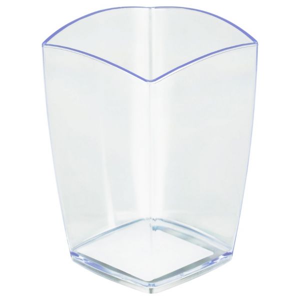 Подставка-стакан СТАММ "Тропик", пластиковая, квадратная, прозрачный, ПС-30873 (12)