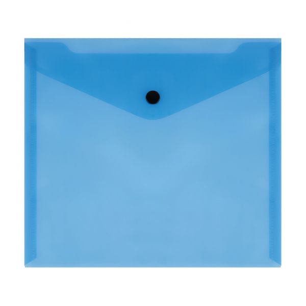 Папка - конверт на кноп. А5+ 150мкм "СТАММ" синяя ММ-32277 (10/200)