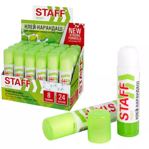 Клей-карандаш "STAFF" 8гр УСИЛЕННЫЙ 228660 (24)