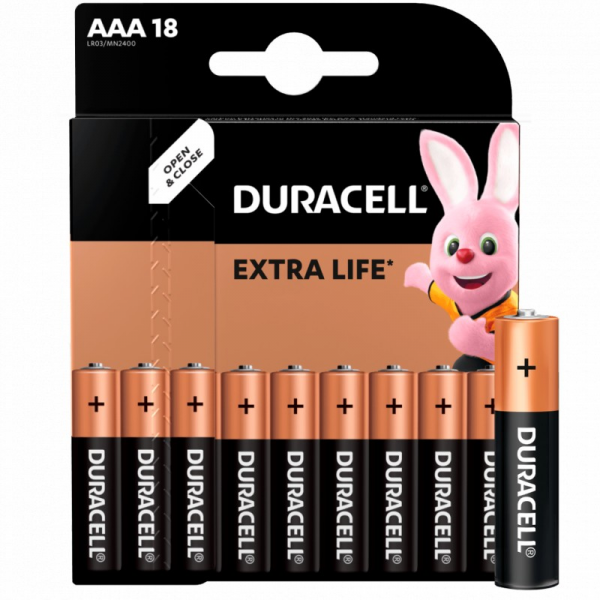 Батарейка Duracell LR03 Basic 18шт BL 18/180