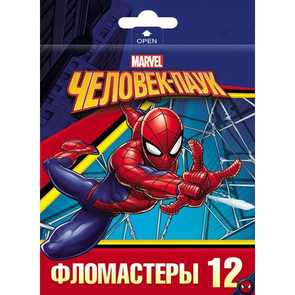 Фломастеры 12 цв  -Marvel Человек паук- "VK" BFk_12114 (12)