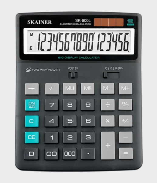 Калькулятор настольный SKAINER SK-900L, (155x202мм), 16 разрядов