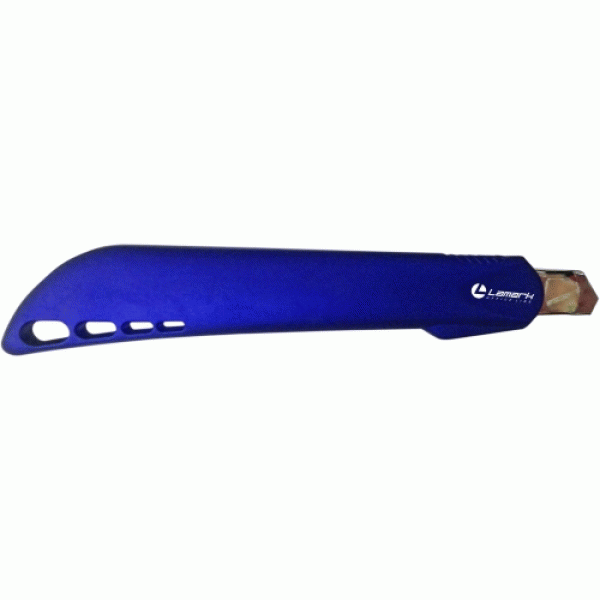 Нож 9мм "LAMARK210" soft touch синий (12)
