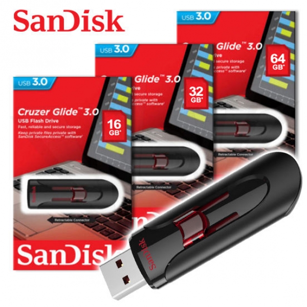 Память SanDisk 16Gb CZ60 Cruzer Glide черный