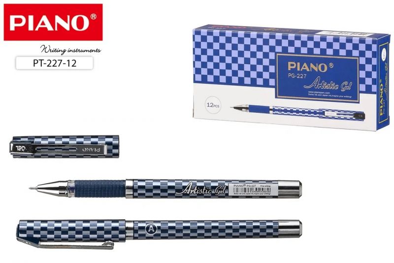Ручка гелевая  "Piano Artistic Gel" синяя PG-227 0,5мм (12)