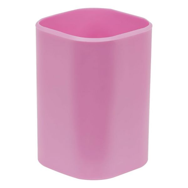 Подставка-стакан СТАММ "Фаворит", квадратная, розовый ПС-31284 (12)