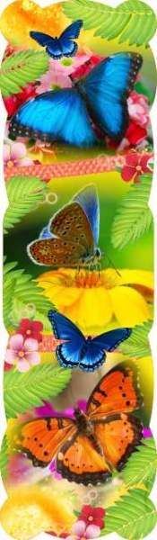 Закладка для книг "Квадра" Бабочки арт.2848