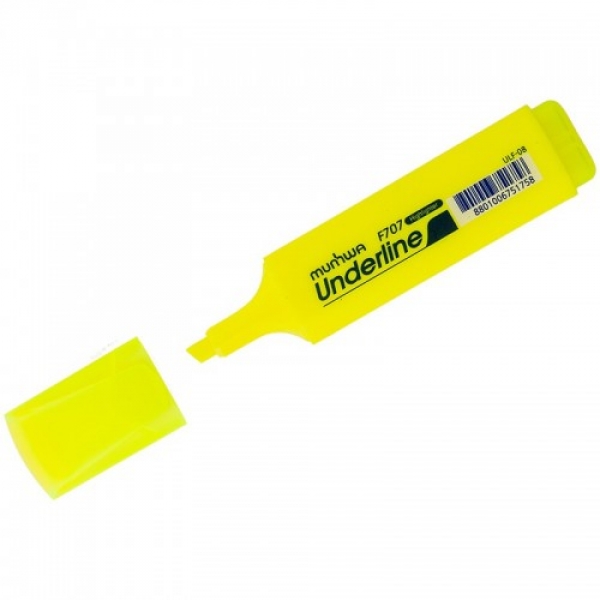 Текстмаркер MunHwa "UnderLine" 1-5мм желтый ULF-08  (12)