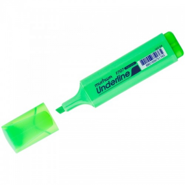 Текстмаркер MunHwa "UnderLine" 1-5мм зеленый ULF-04  (12)