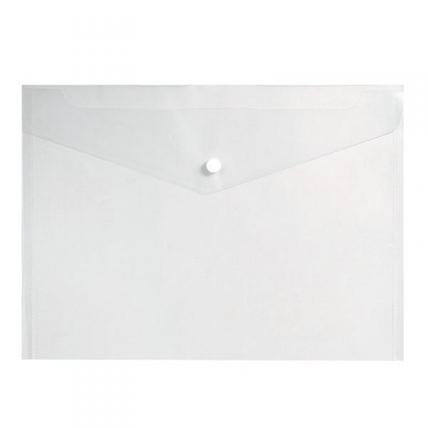 Папка - конверт на кноп. А4 120мкм "OfficeSpace" прозрач. 281221 (50)