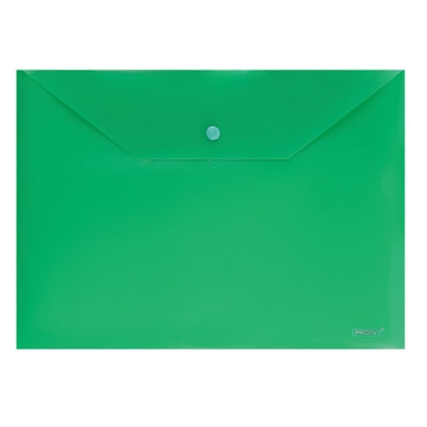 Папка - конверт на кноп. А4 120мкм "OfficeSpace" зеленая 281218 (50)