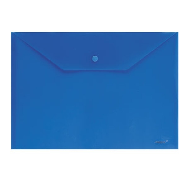 Папка - конверт на кноп. А4 120мкм "OfficeSpace" синяя 281220 (50)