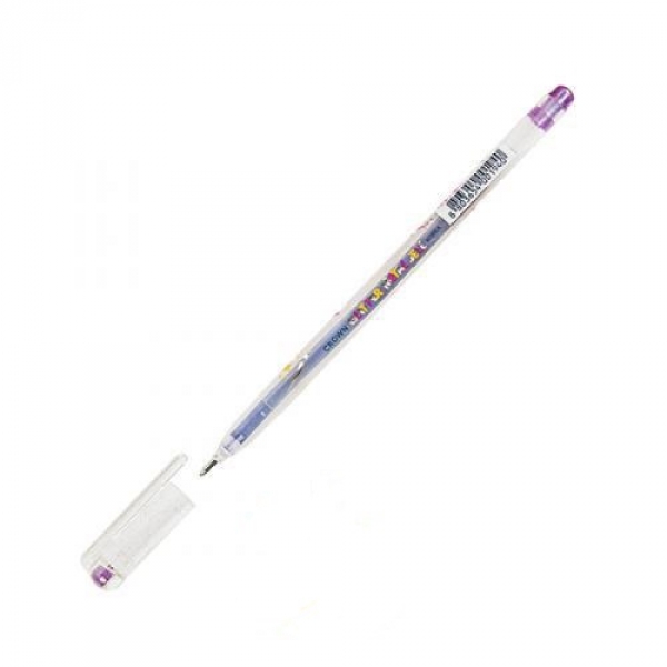 Ручка гел с блёст. "Crown" фиолетовая (12)