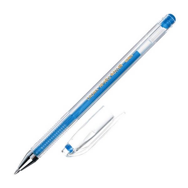 Ручка гелевая "Crown" голубая (12)