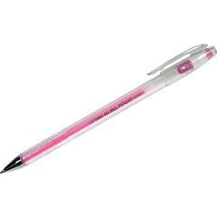 Ручка гелевая "Crown" розовая (12)