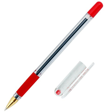 Ручка шарик масл осн "MC-GOLD" красная 0.5мм BMC-03 (12)