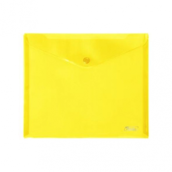 Папка - конверт на кноп. А5 180мкм "Hatber" Желтая AKk_15105 (10)