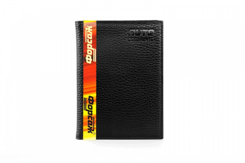 Бумажник водителя с пл.карм. черный FR-BS01-PF01