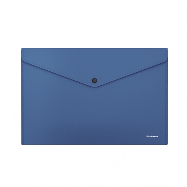 Папка - конверт на кноп. А4 "ErichKrause" синяя 50177 (12/240)