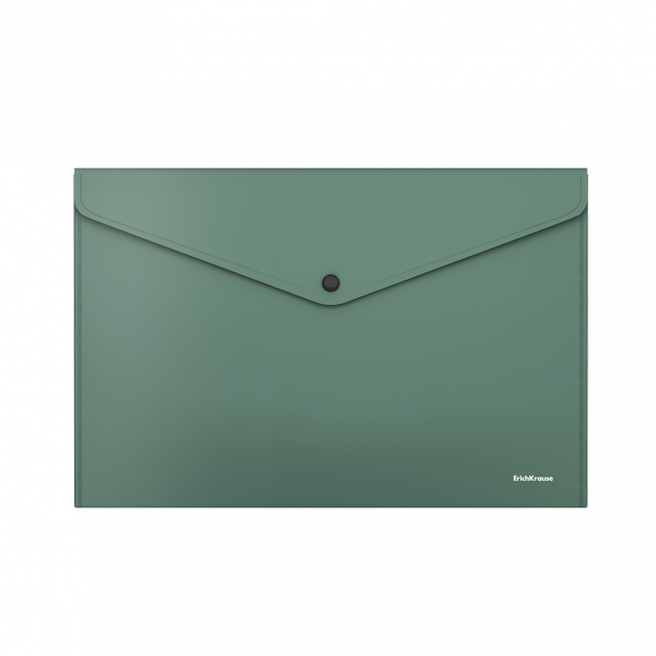 Папка - конверт на кноп. А4 "ErichKrause" зеленая 50178 (12/240)