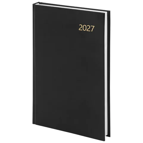 Ежедневник 2027г. А5 STAFF бумвинил, черный 117817