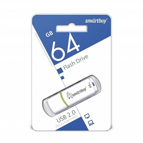 Память Smart Buy 64Gb Сrown белый USB 2.0