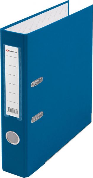Папка "Файл" 50мм "LAMARK 601" Синий метал.окантовка/карман (42)
