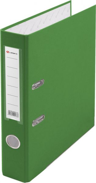 Папка "Файл" 80мм "LAMARK 600" Зеленый метал.окантовка/карман (30)